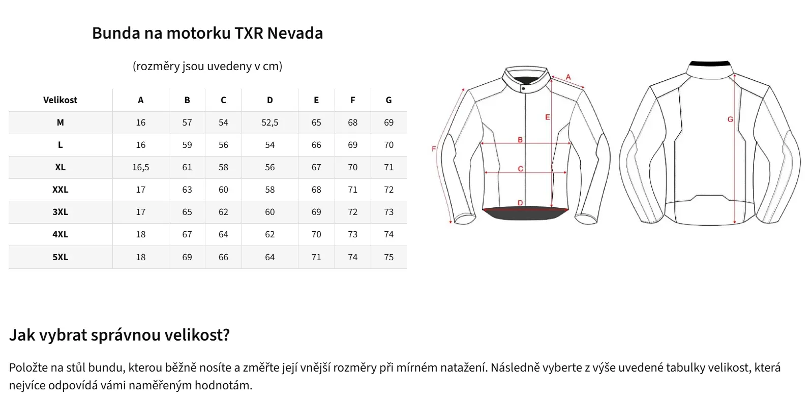 TXR Bunda na motorku Nevada černá XL